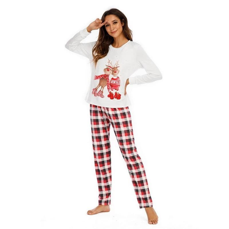 Couple Deer Christmas Family Matching Pajamas Women