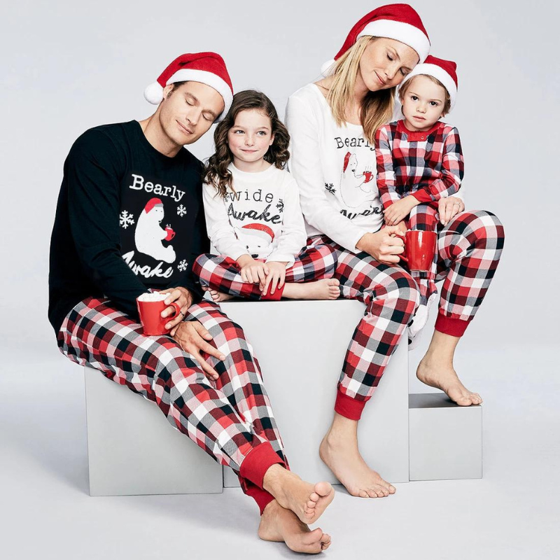 Bearly Plaid Christmas Pajama Set Baby