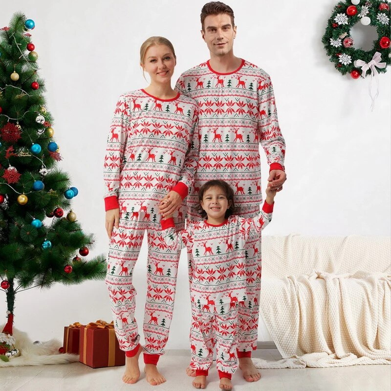 Deer Family Matching Christmas Pajamas Babies