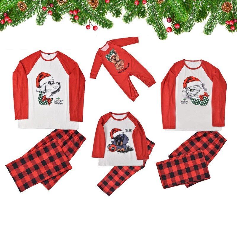 Dog And Cat Print Pajama