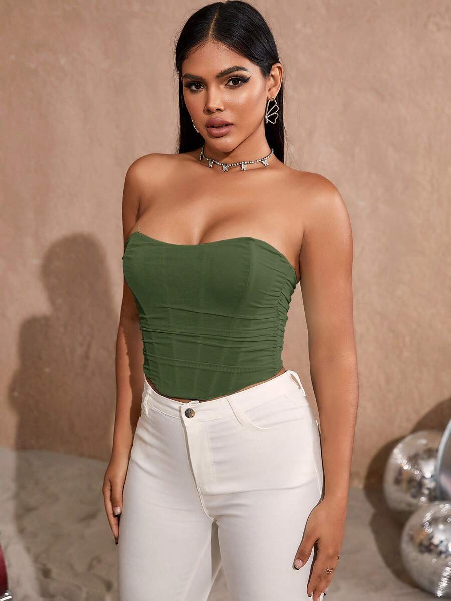 Curved Hem Shapewear Corset Top-Soco Hoodie