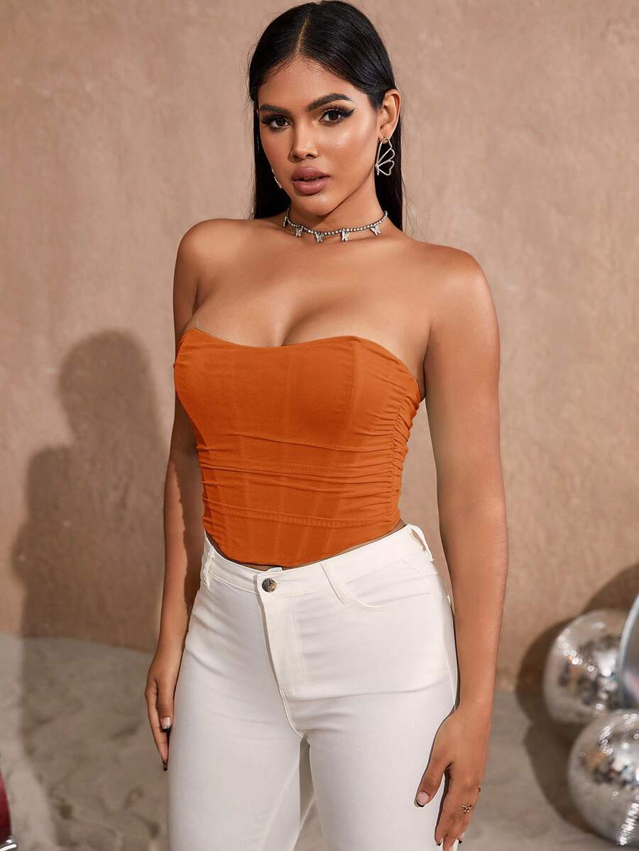 Curved Hem Shapewear Corset Top-Soco Hoodie