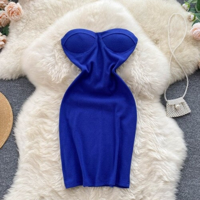 Stylish Club Temperament Strapless Dress For Women-Soco Hoodie