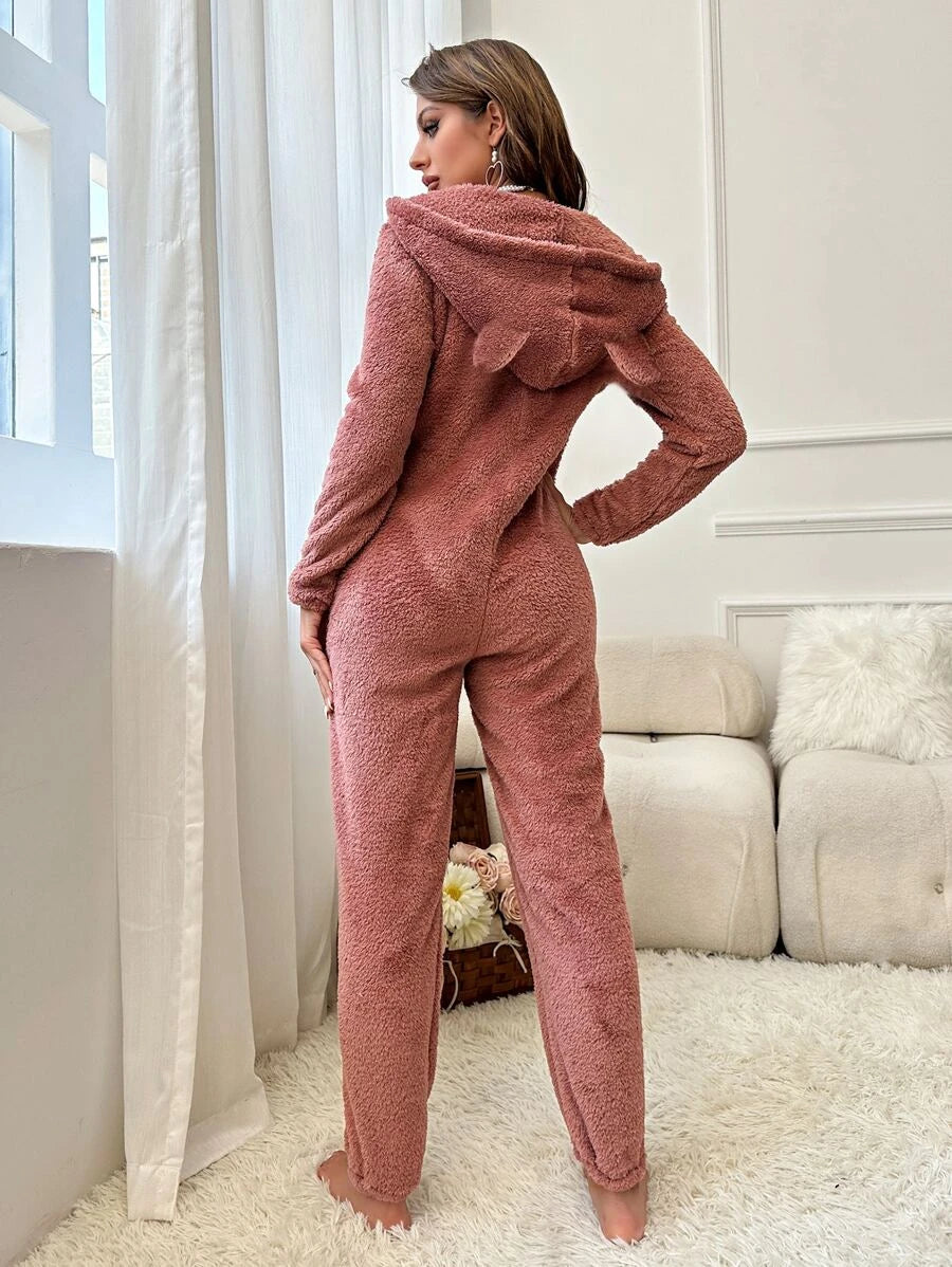 Design Hooded Zipper Sleep Romper-Soco Hoodie