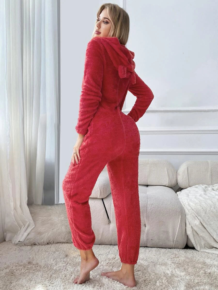 Design Hooded Zipper Sleep Romper-Soco Hoodie