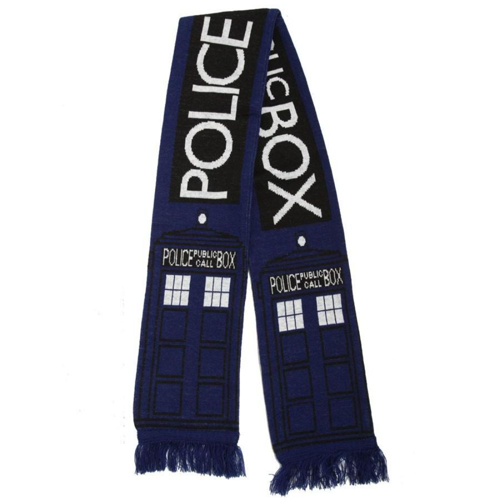 Doctor Who Scarf Police Box-Soco Hoodie