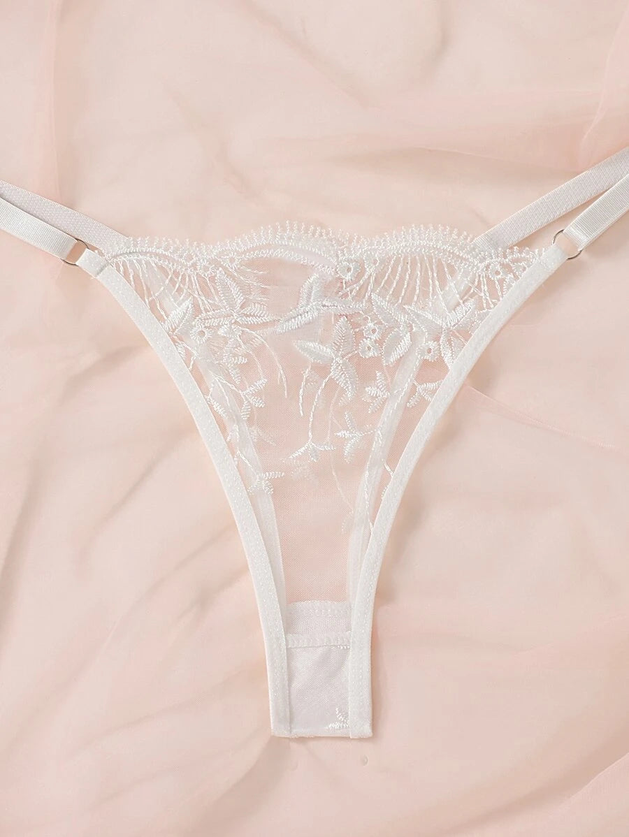 2 Pieces Embroidered Underwire Lingerie Set-Soco Hoodie