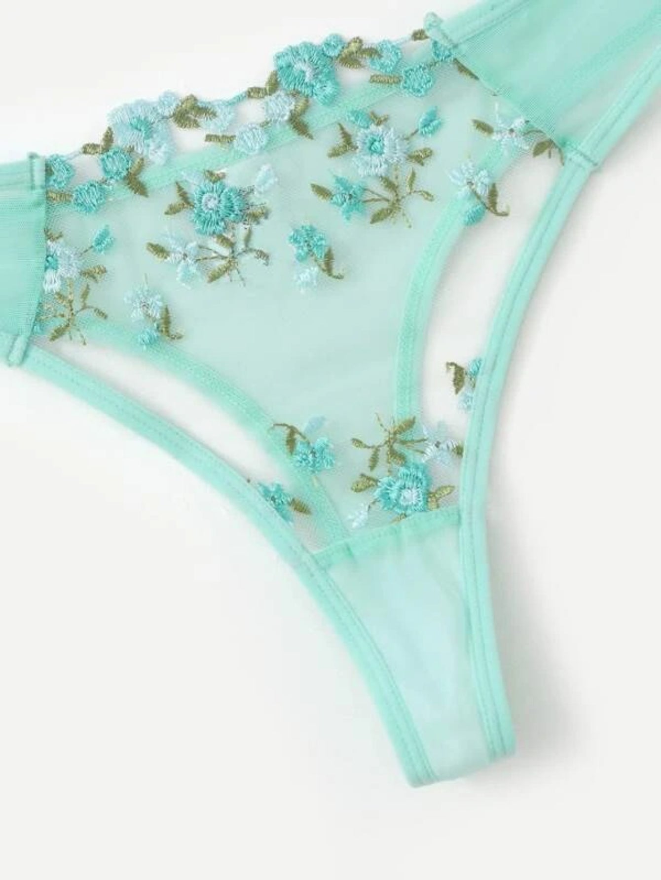 Embroidery Mesh Lingerie Set-Soco Hoodie