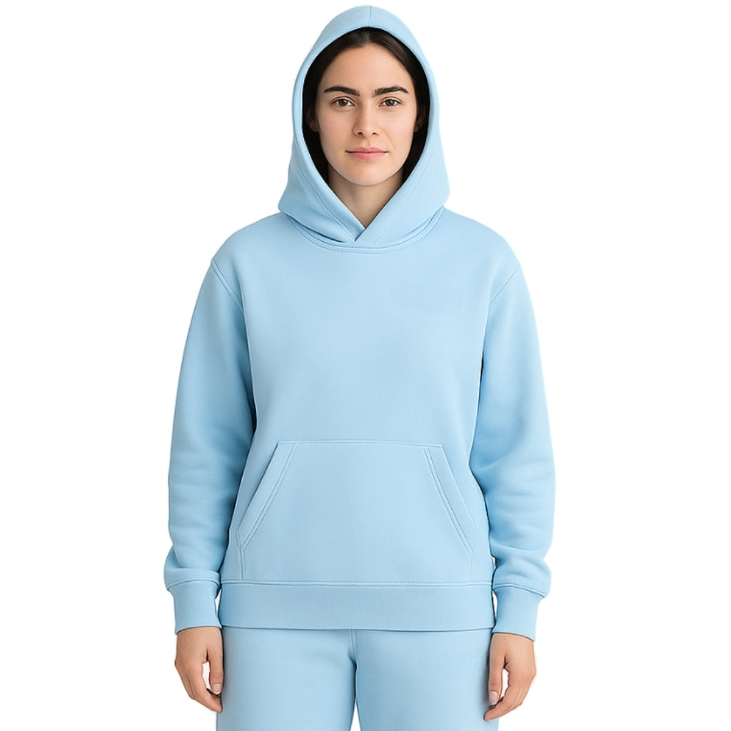 Comfort Fit Fleece Hoodie Blue