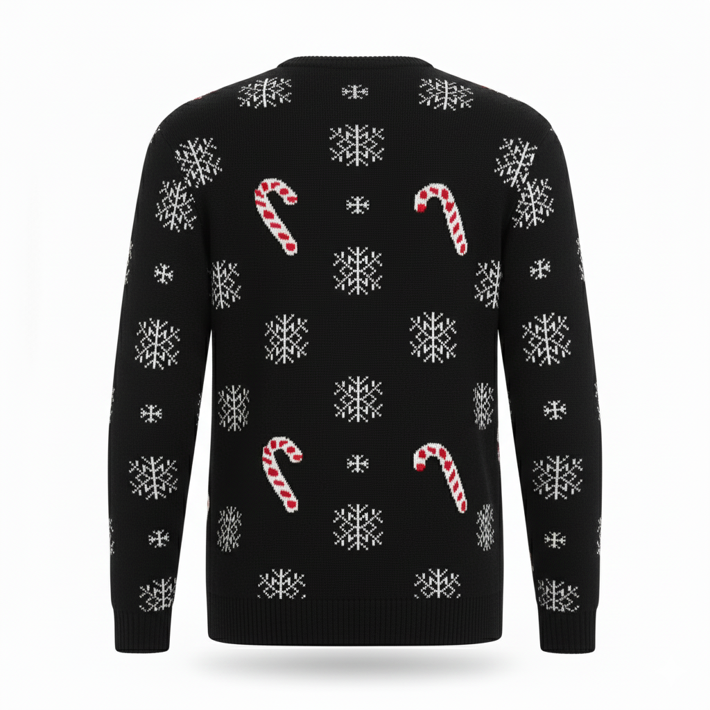 Ugly Christmas Sweater With Santa Design Print