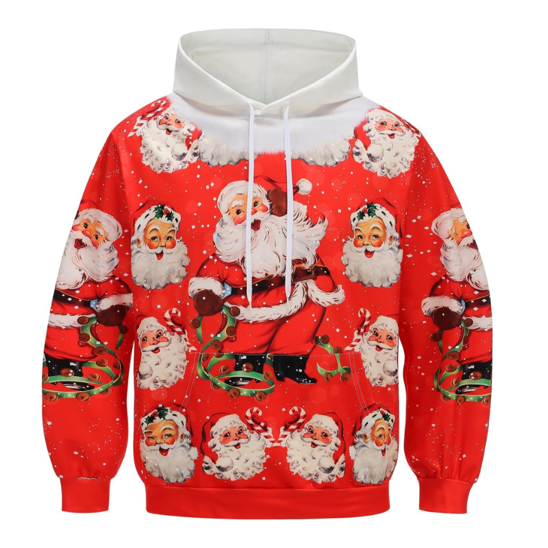 Festive Santa Themed Christmas Hoodie 6XL