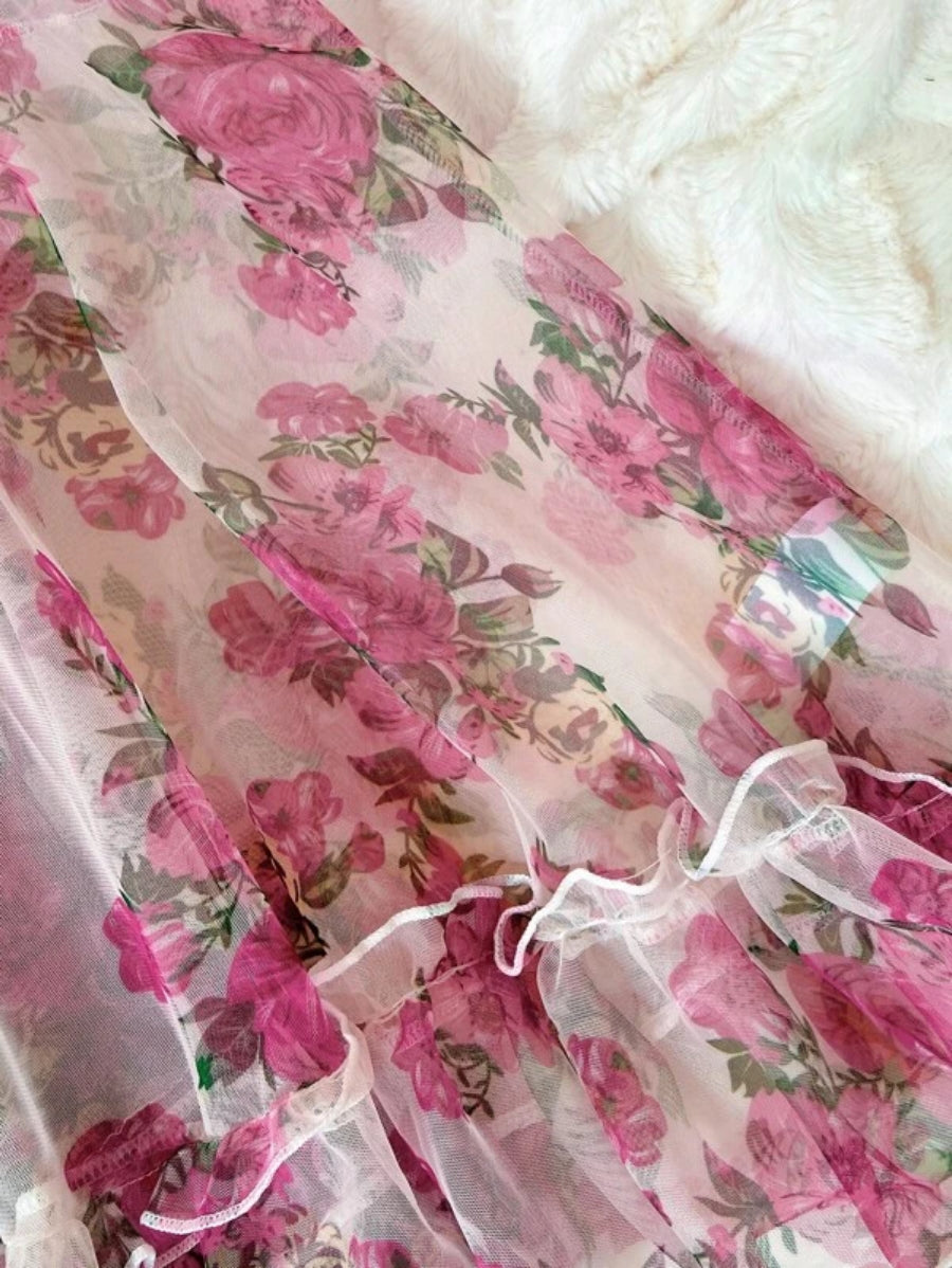 Floral Chiffon Slips-Soco Hoodie