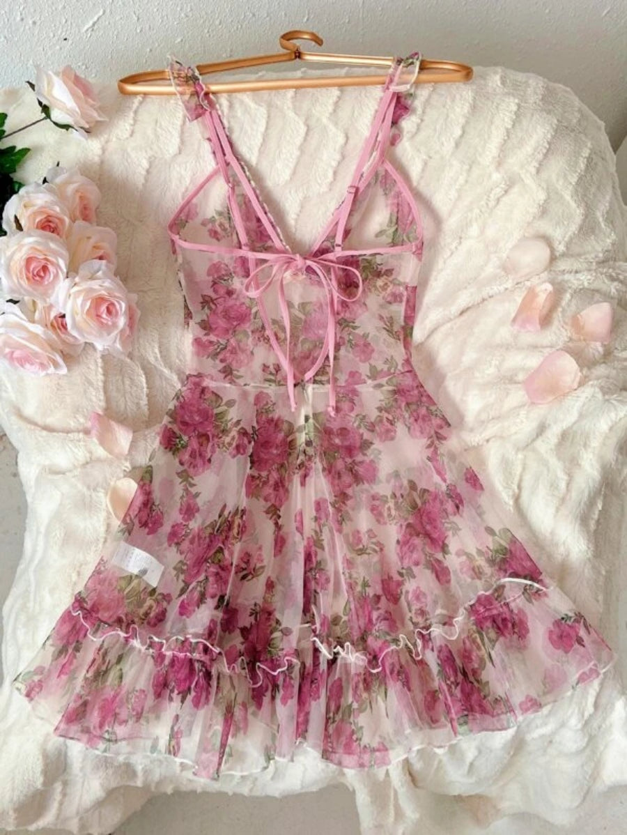 Floral Chiffon Slips-Soco Hoodie