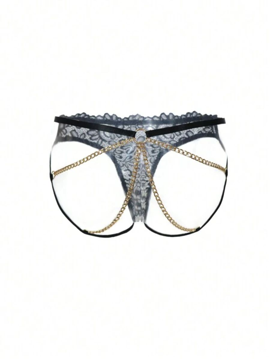 Floral Design Lace Panty-Soco Hoodie