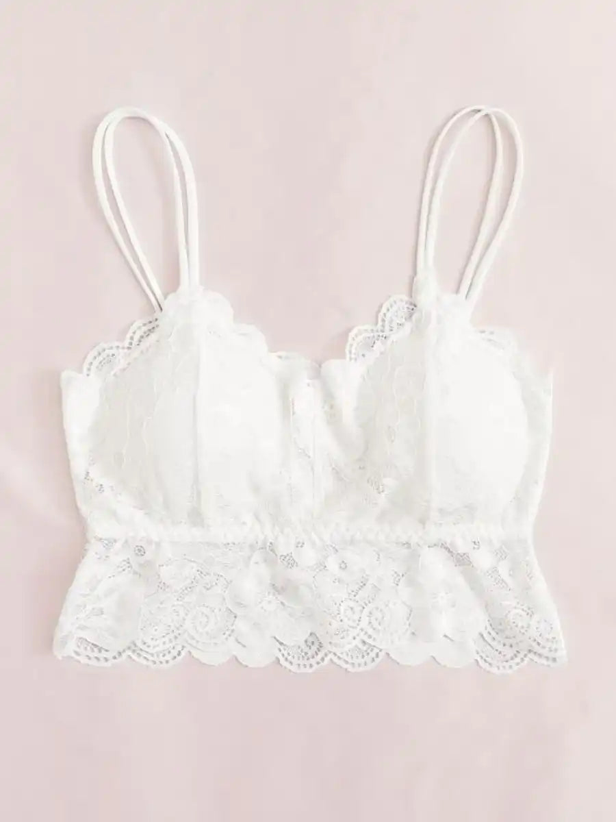 Floral Lace Bralette-Soco Hoodie
