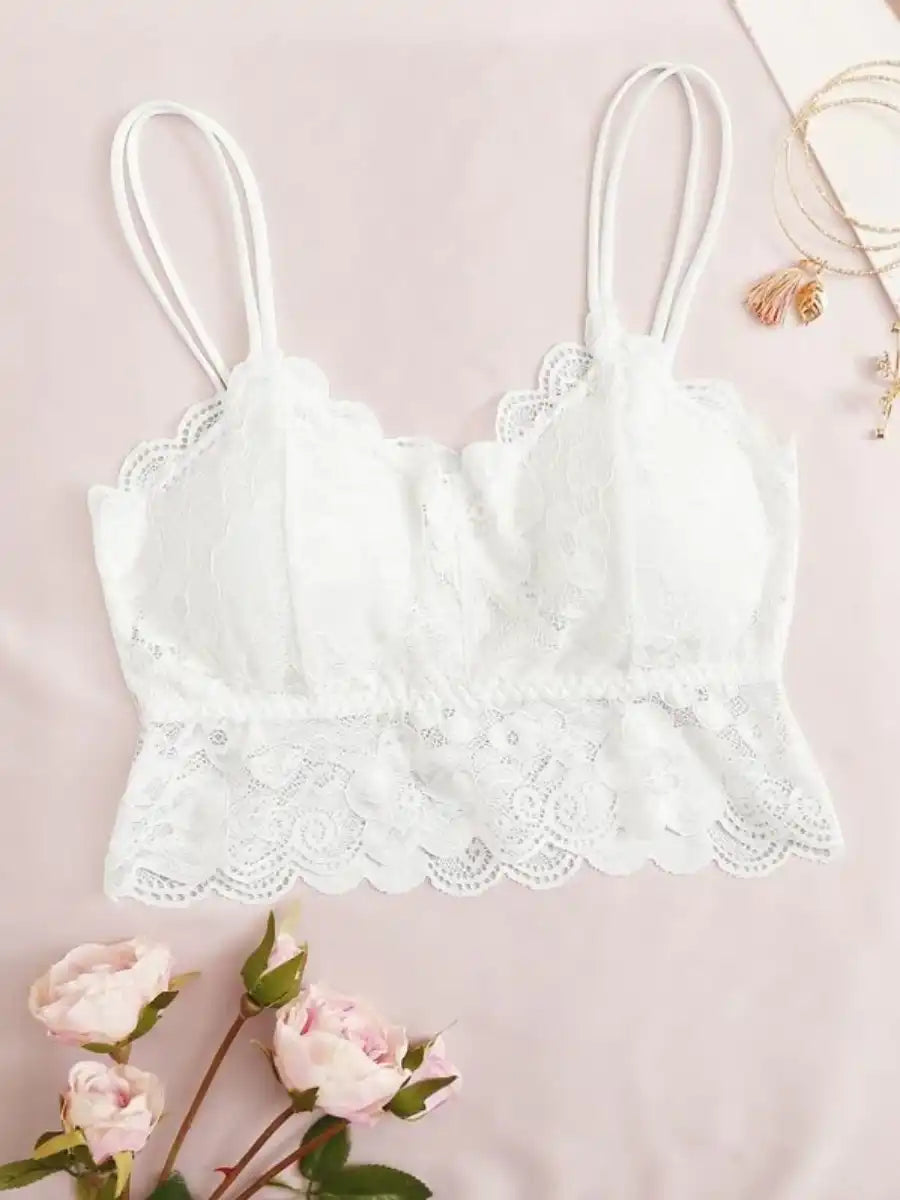 Floral Lace Bralette-Soco Hoodie