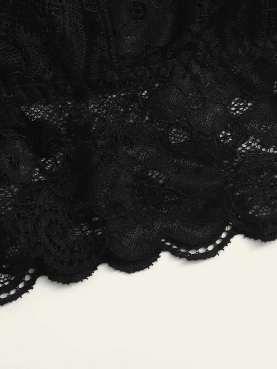 Floral Design Lace Bralette-Soco Hoodie