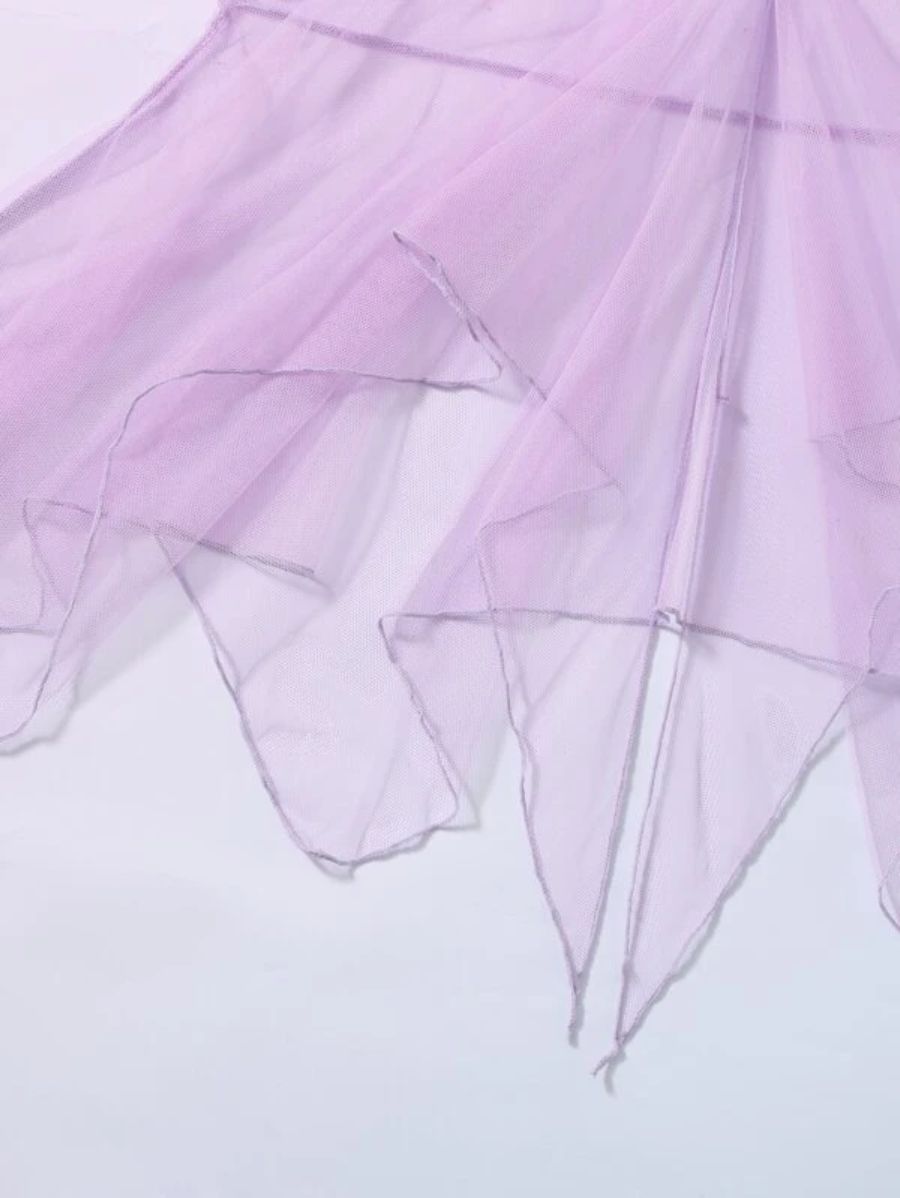 Floral Lace Pattern Mesh Slips With Thong-Soco Hoodie