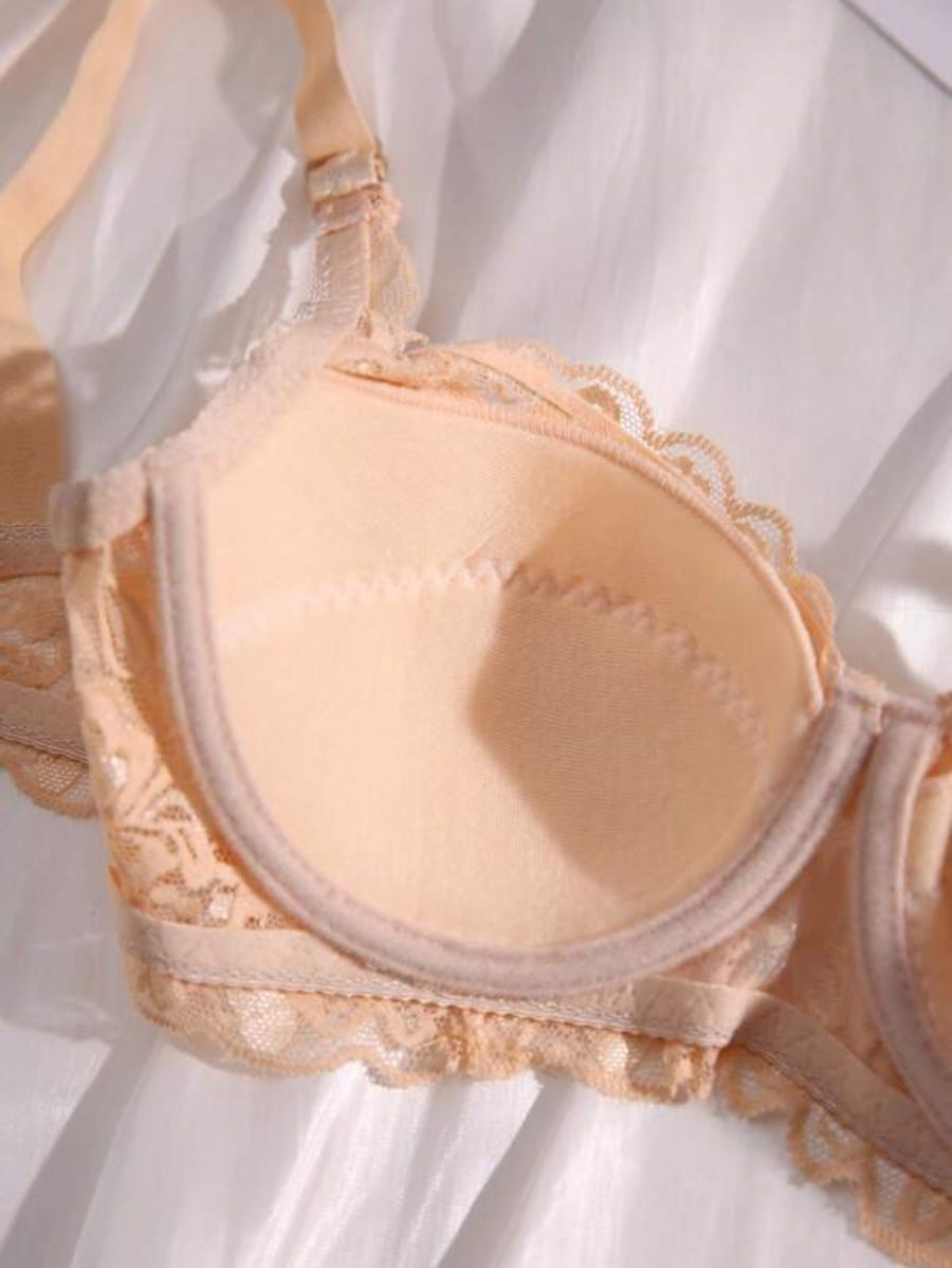 Floral Lace Pattern Underwire Bra-Soco Hoodie