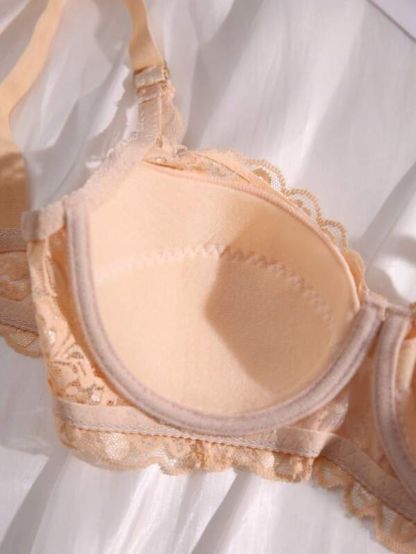 Floral Lace Pattern Underwire Bra-Soco Hoodie