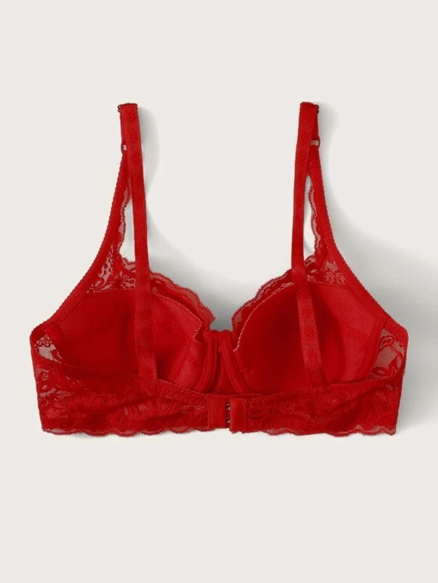 Floral Lace Pattern Underwire Bra-Soco Hoodie