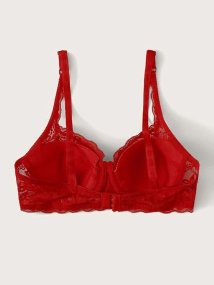 Floral Lace Pattern Underwire Bra-Soco Hoodie