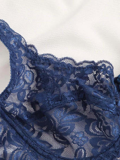 Floral Lace Sheer Underwire Bra-Soco Hoodie