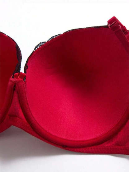 Floral Lace Underwire Bra-Soco Hoodie