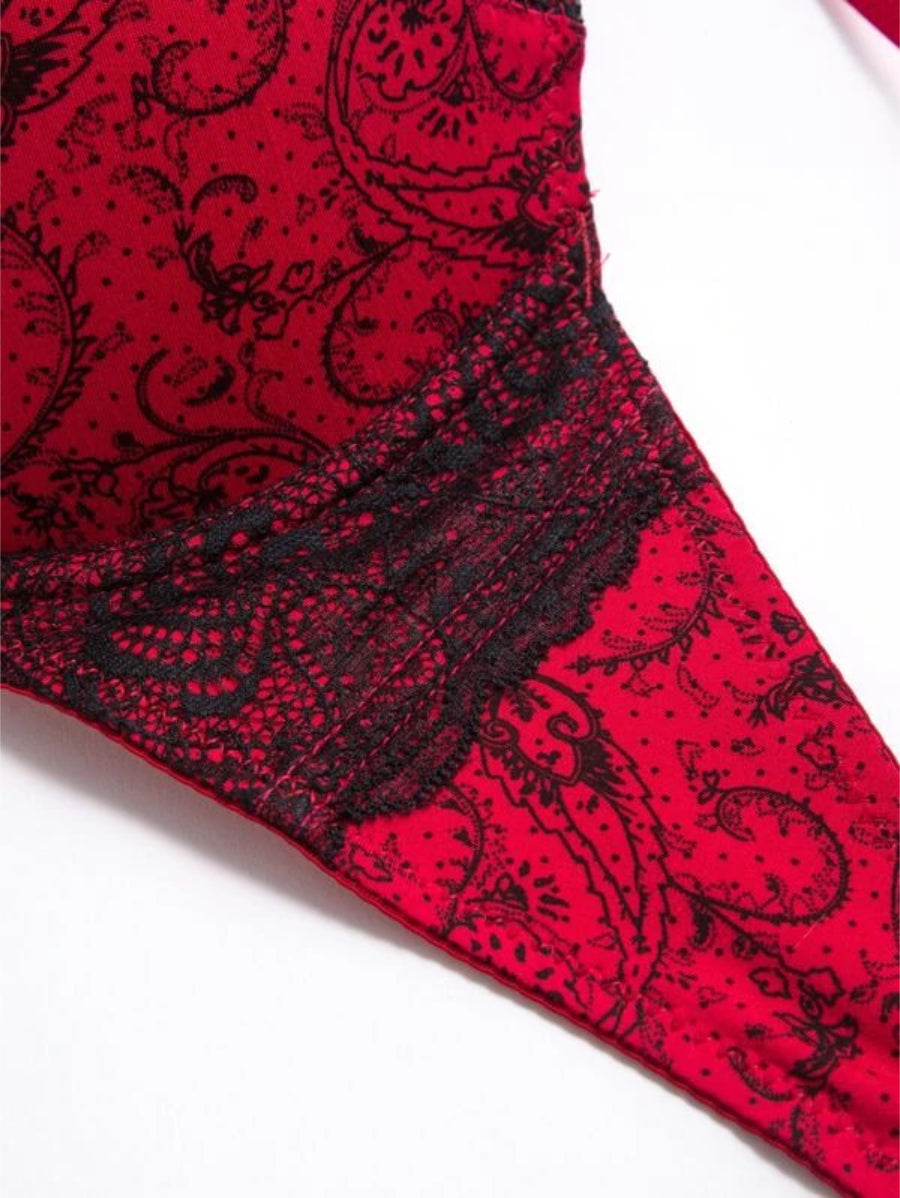 Floral Lace Underwire Bra-Soco Hoodie