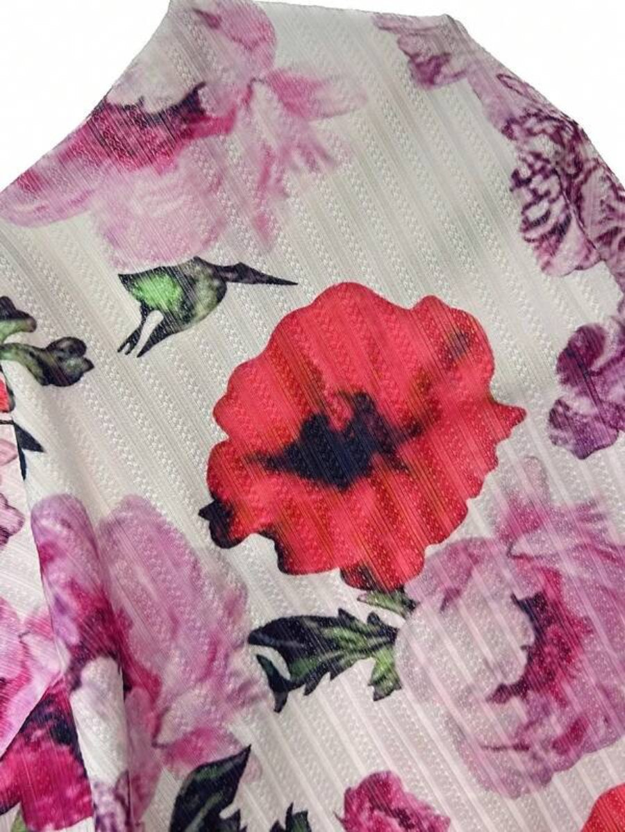 Floral Print Lettuce Trim Cami Sleep Romper-Soco Hoodie