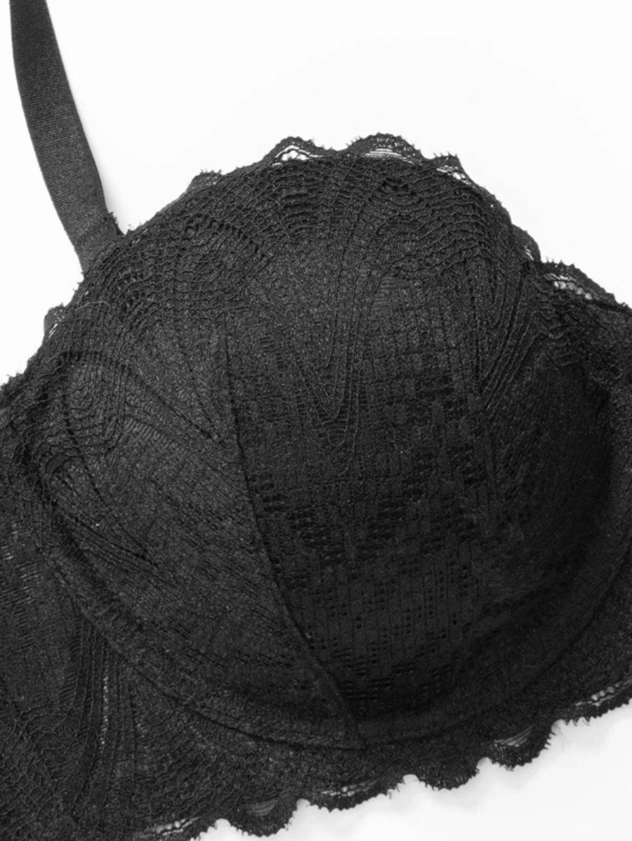 Flower Lace Underwire Bra-Soco Hoodie