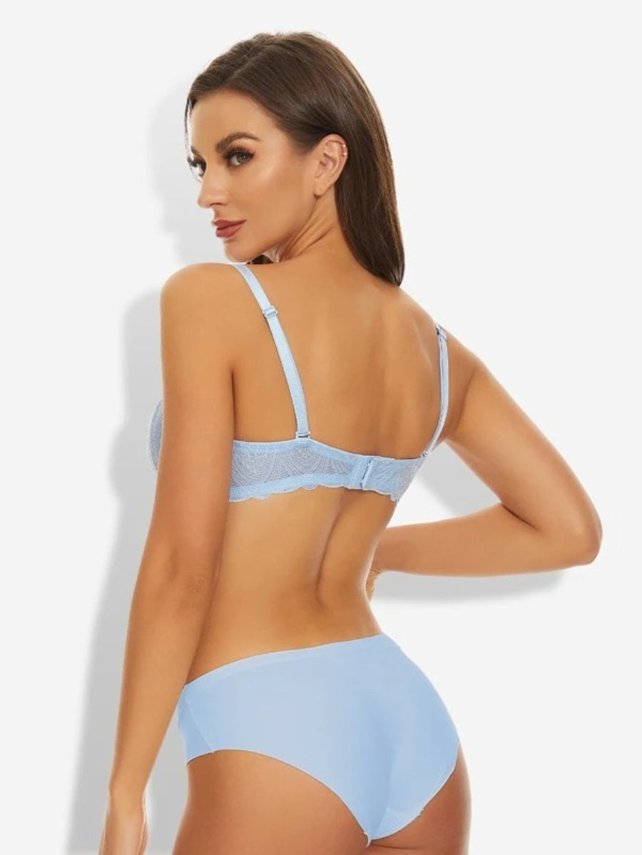 Flower Lace Underwire Bra-Soco Hoodie