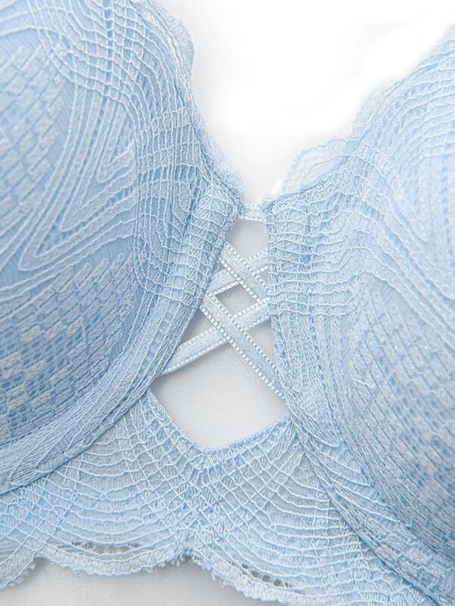 Flower Lace Underwire Bra-Soco Hoodie