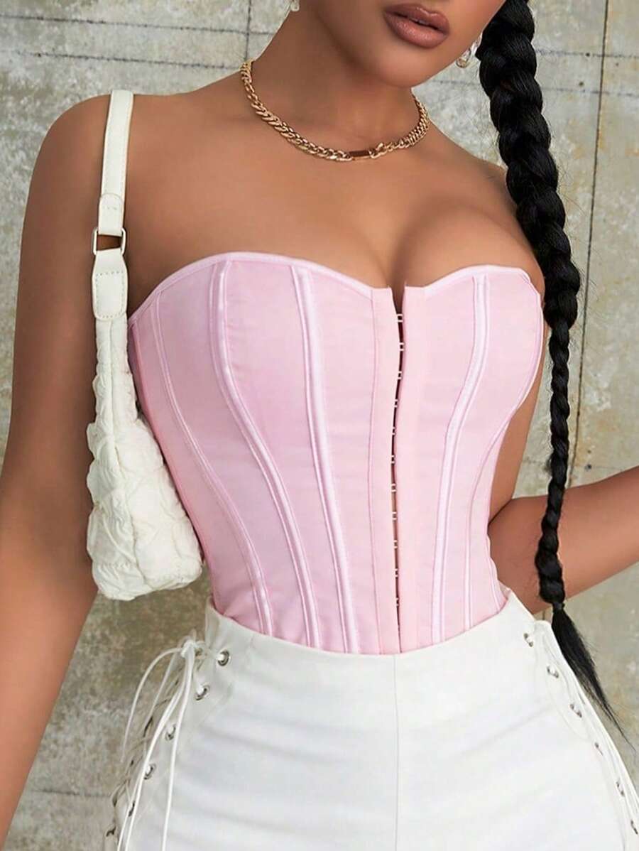 Front Lace Up Corset Shapewear Top-Soco Hoodie