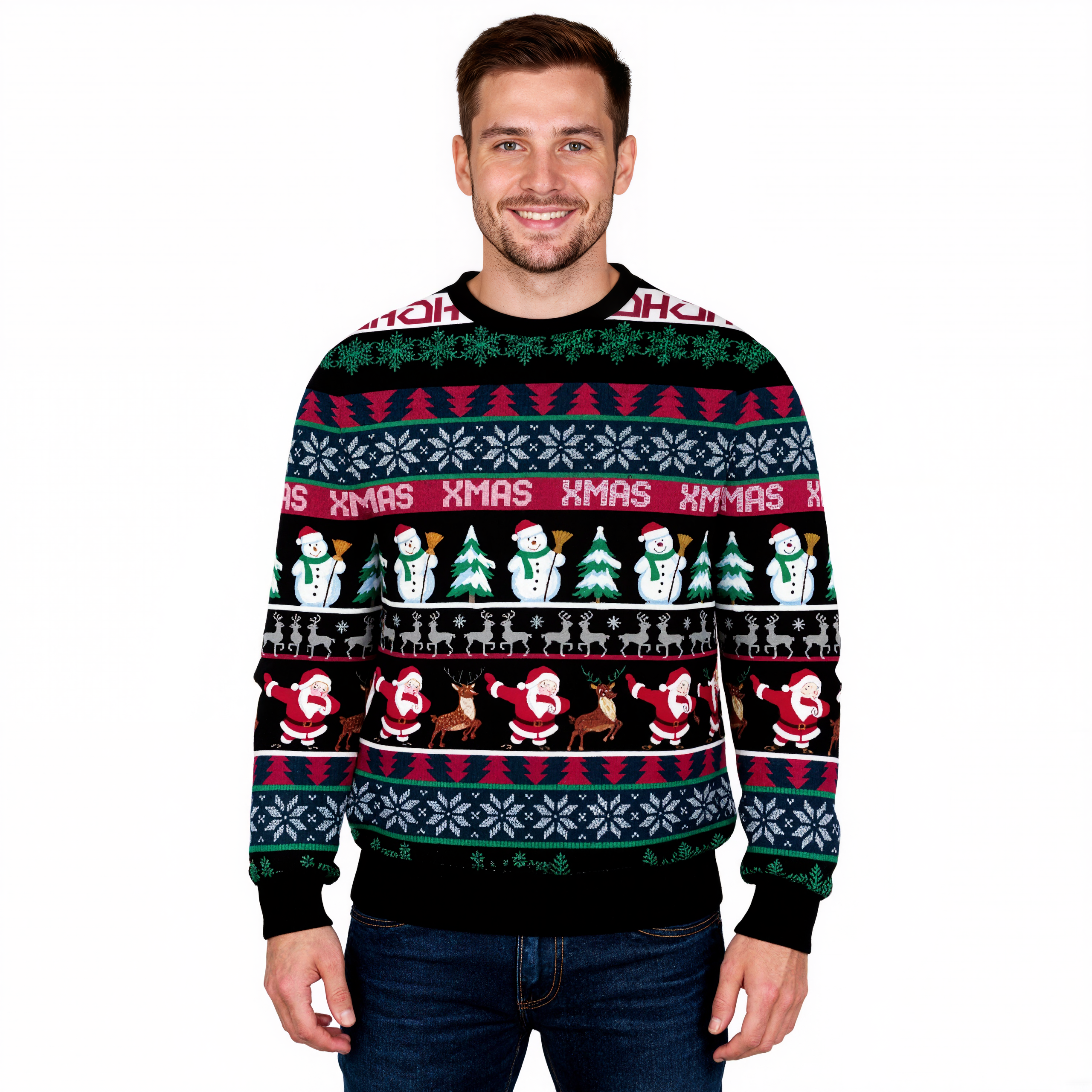 Funny 3D Print Christmas Ugly Sweater For Men And Women