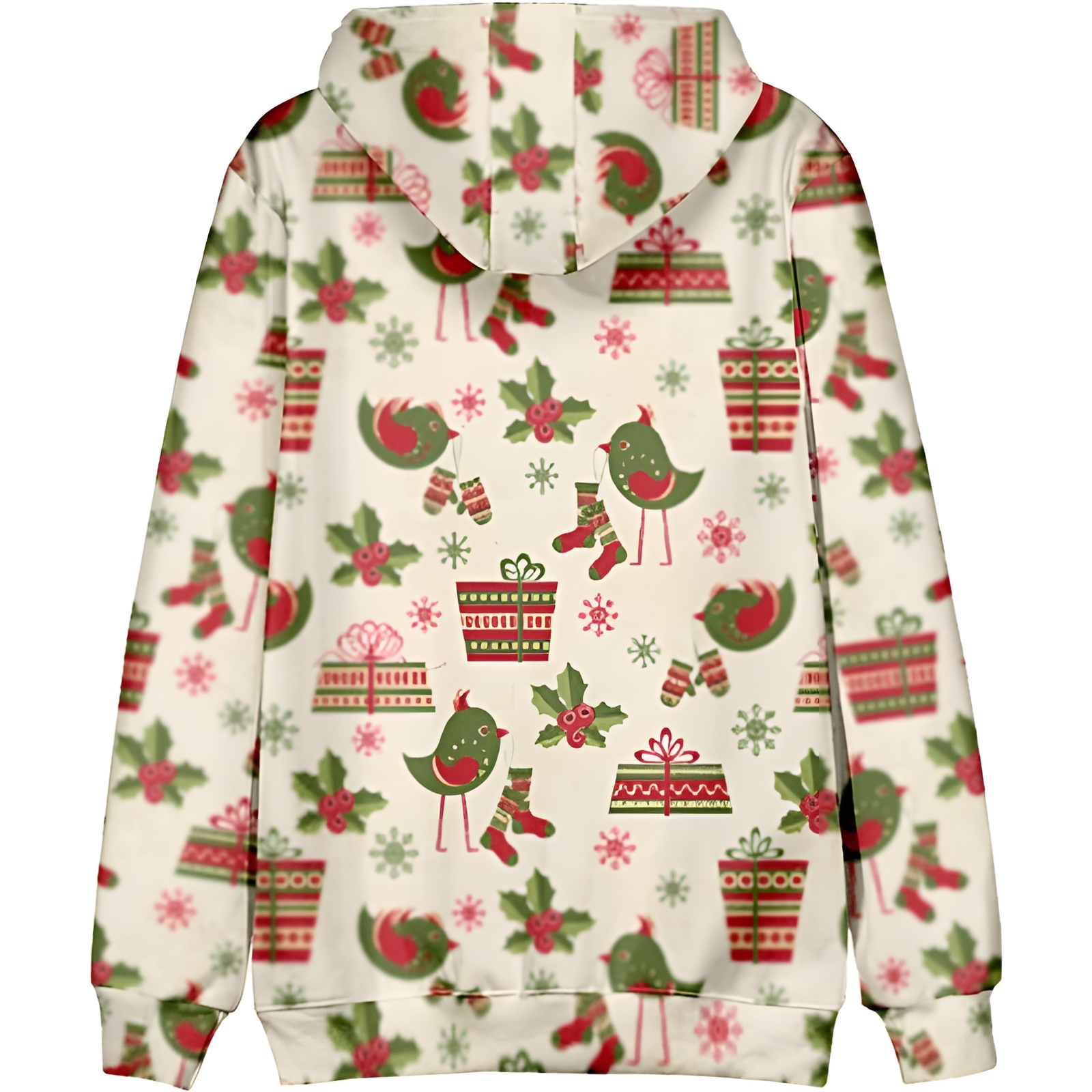 Funny Snowflake Reindeer Graphic Long Sleeve Christmas Hoodies