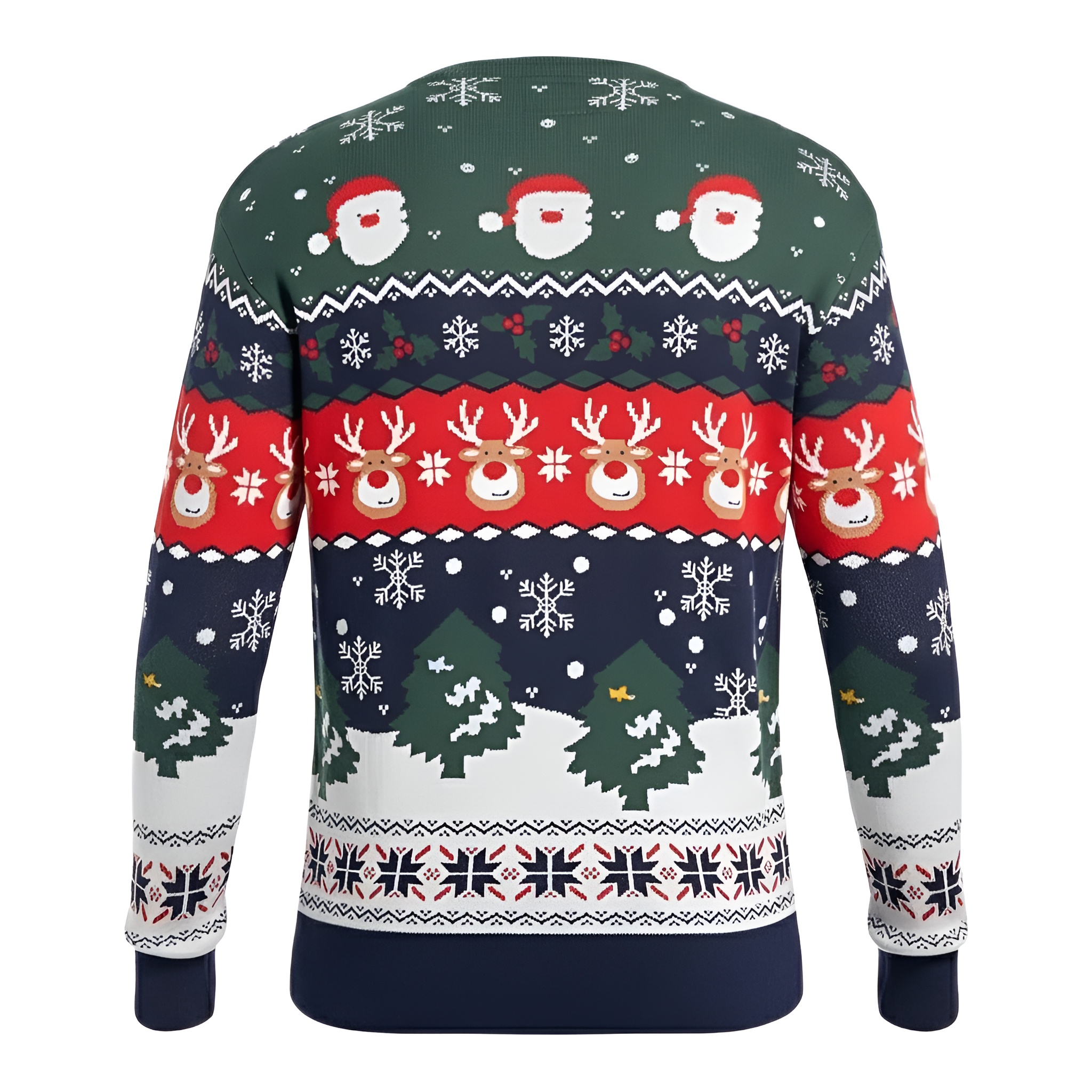 Ugly Christmas Sweater For Men With Rudolph Reindeer Design