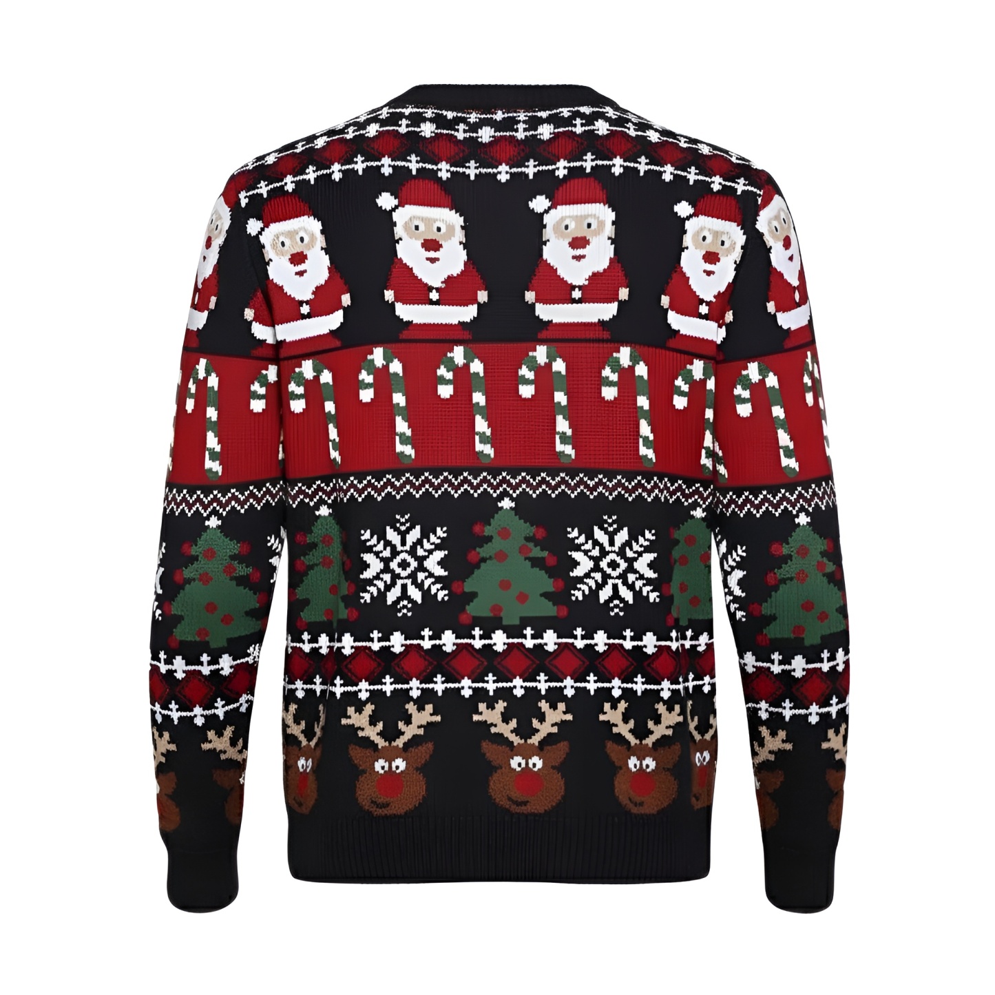 Ugly Christmas Sweater For Men With Rudolph Reindeer Design
