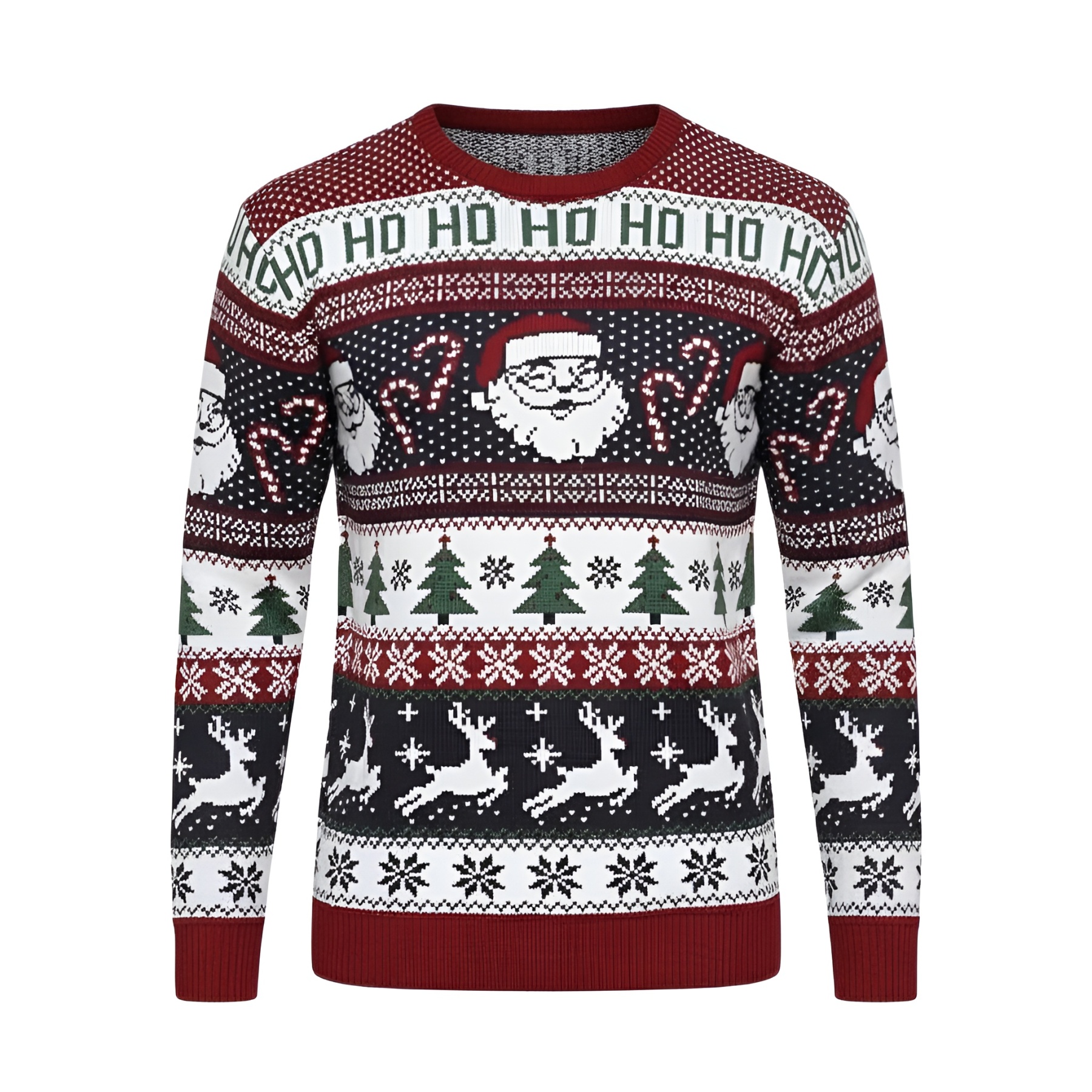 Ugly Christmas Sweater Cardigan With Knitted Design For Men