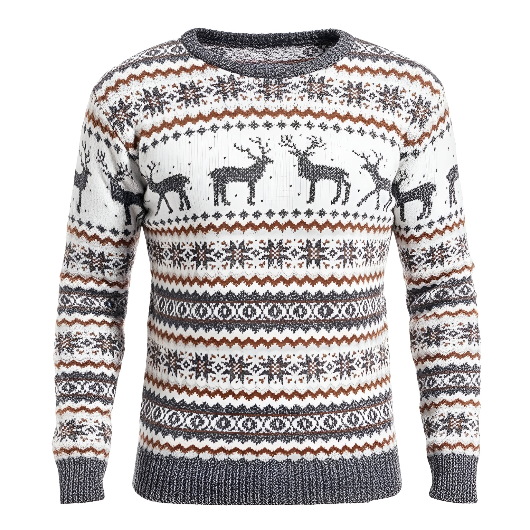 Ugly Christmas Sweater For Men With Rudolph Reindeer Design