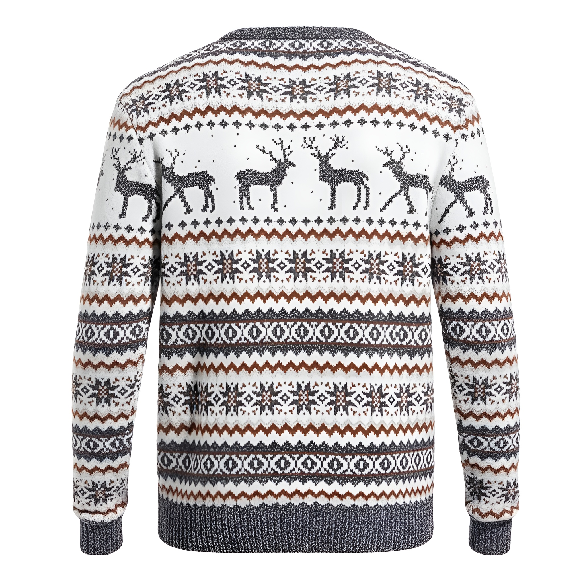 Ugly Christmas Sweater For Men With Rudolph Reindeer Design