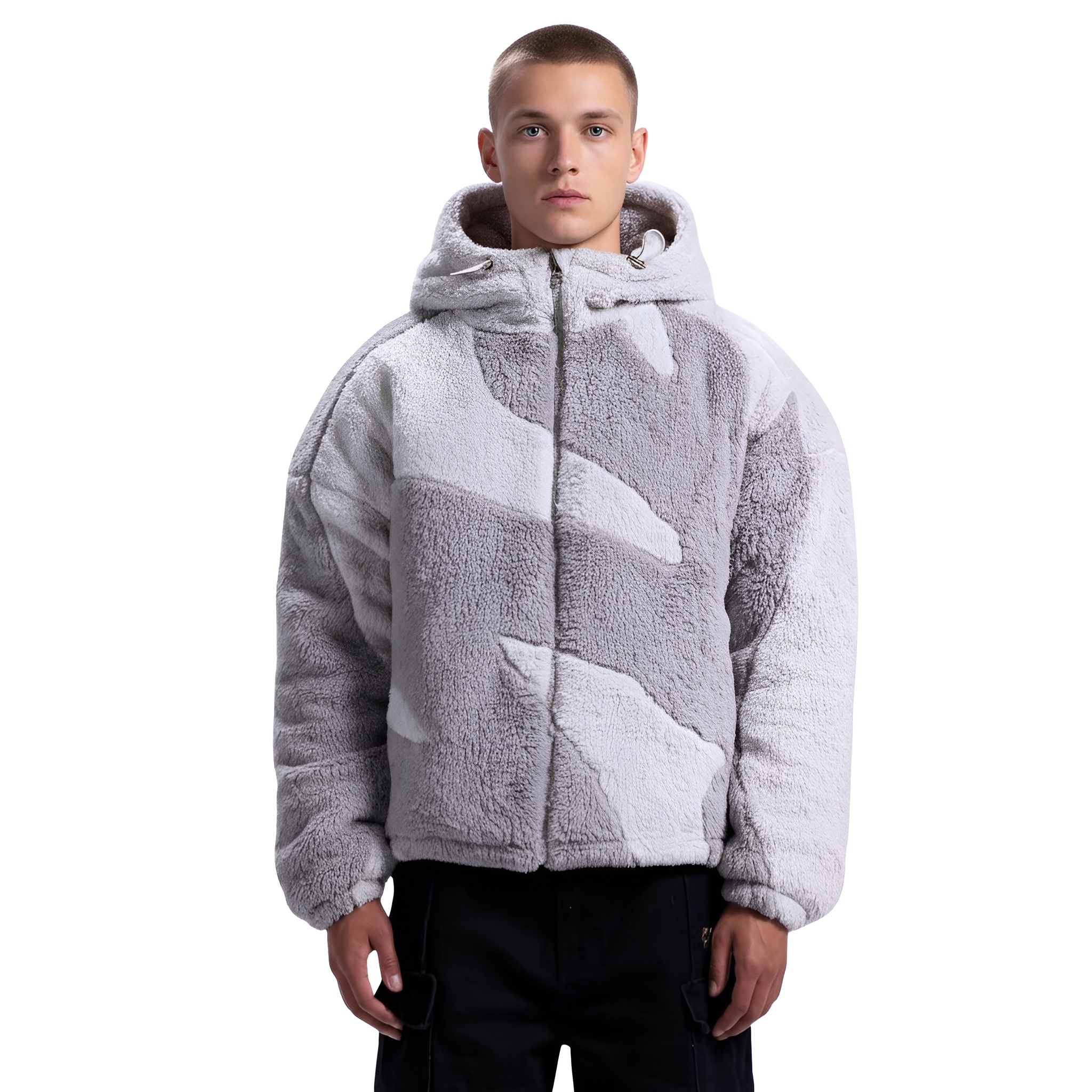 Fleece Zip Up Hoodie Jacket For Men