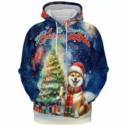 Christmas Santa Dog Holiday Hoodie