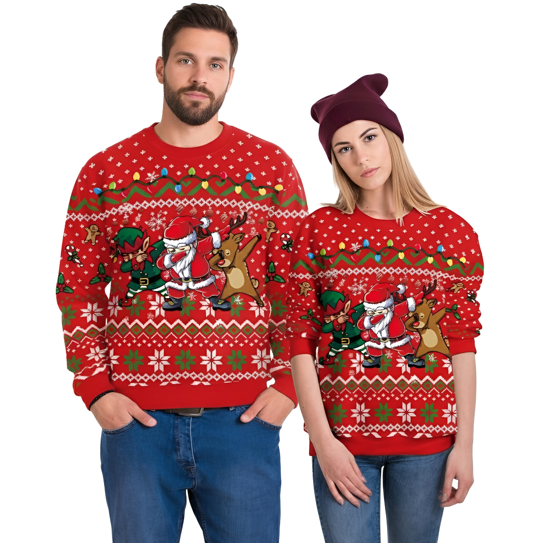 Christmas Long Sleeve Pullover Sweatshirts For Men and Women