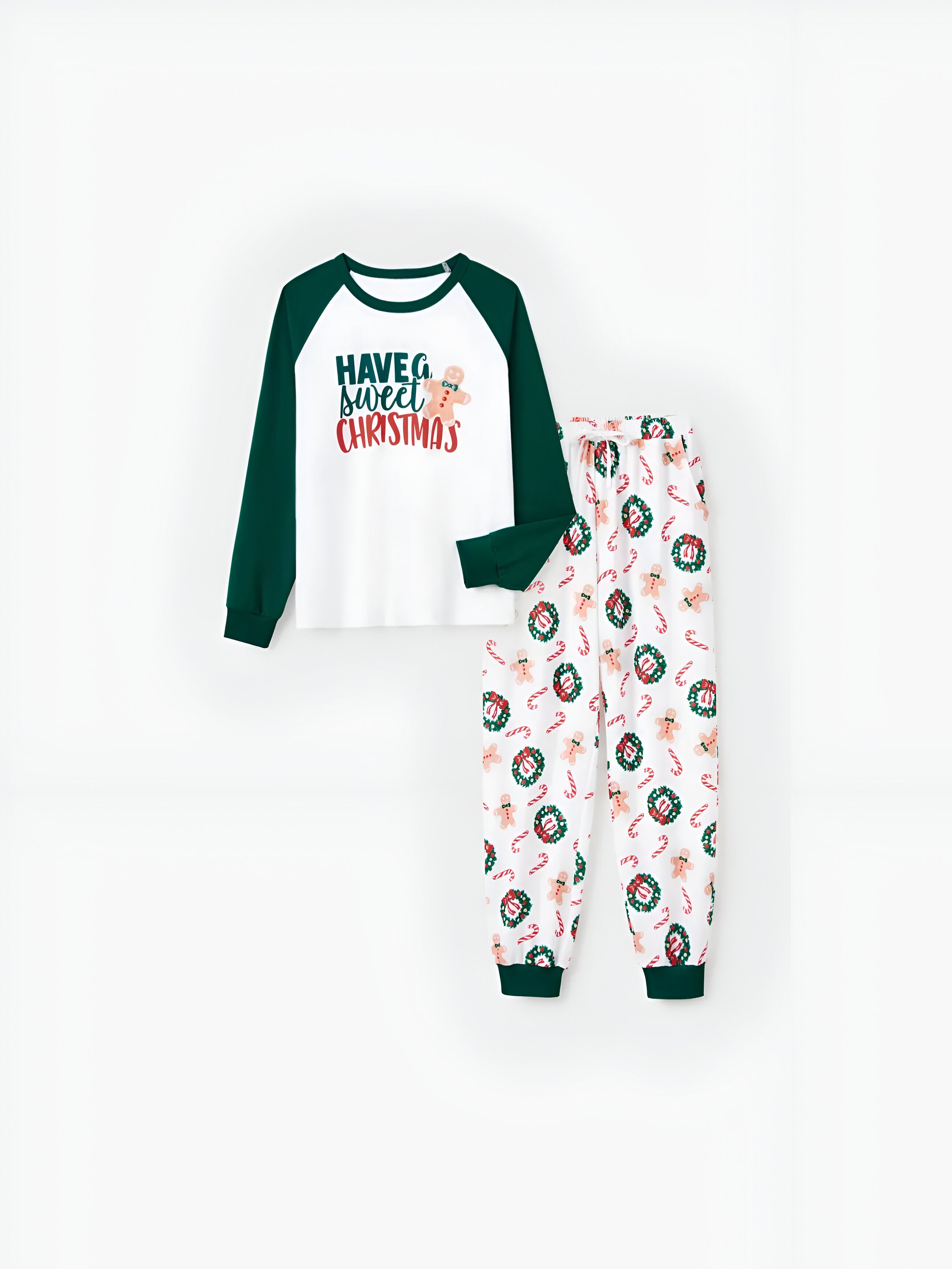 Gingerbread And Wreath Family Matching Pajama Set Men