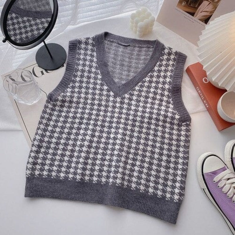 Casual Knitted Sleeveless Sweater Vest For Women-Soco Hoodie