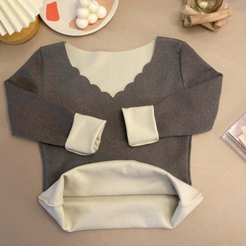 Slim Long-Sleeved Thermal Underwear T-shirts For Women-Soco Hoodie