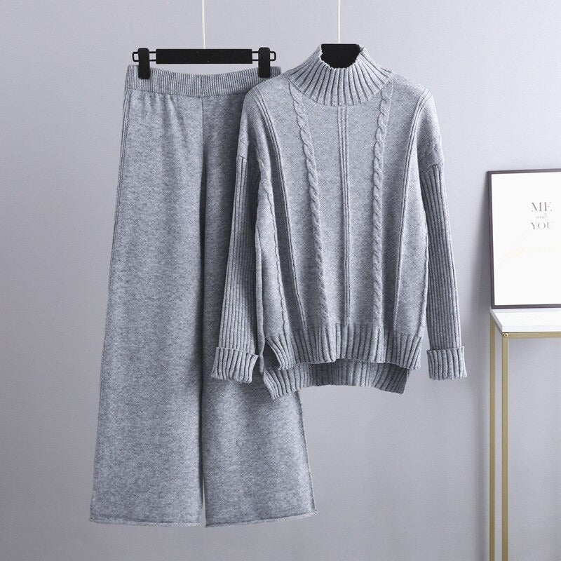 Warm Cashmere Sweater And Pants Sets For Women-Soco Hoodie