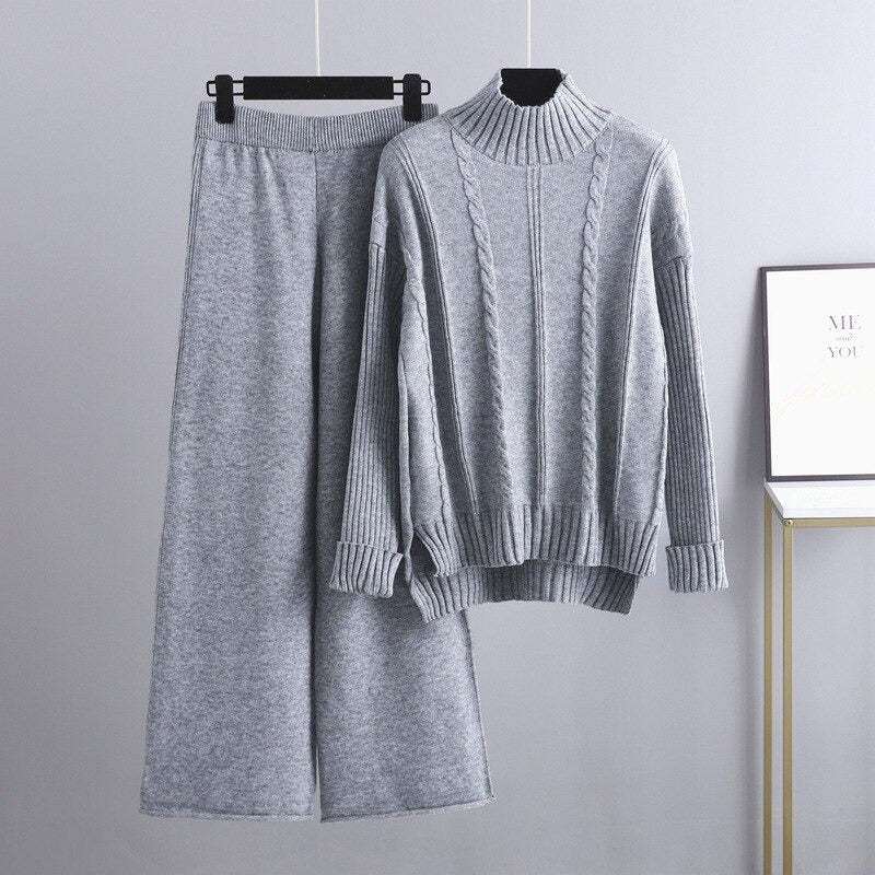 Warm Cashmere Sweater And Pants Sets For Women-Soco Hoodie