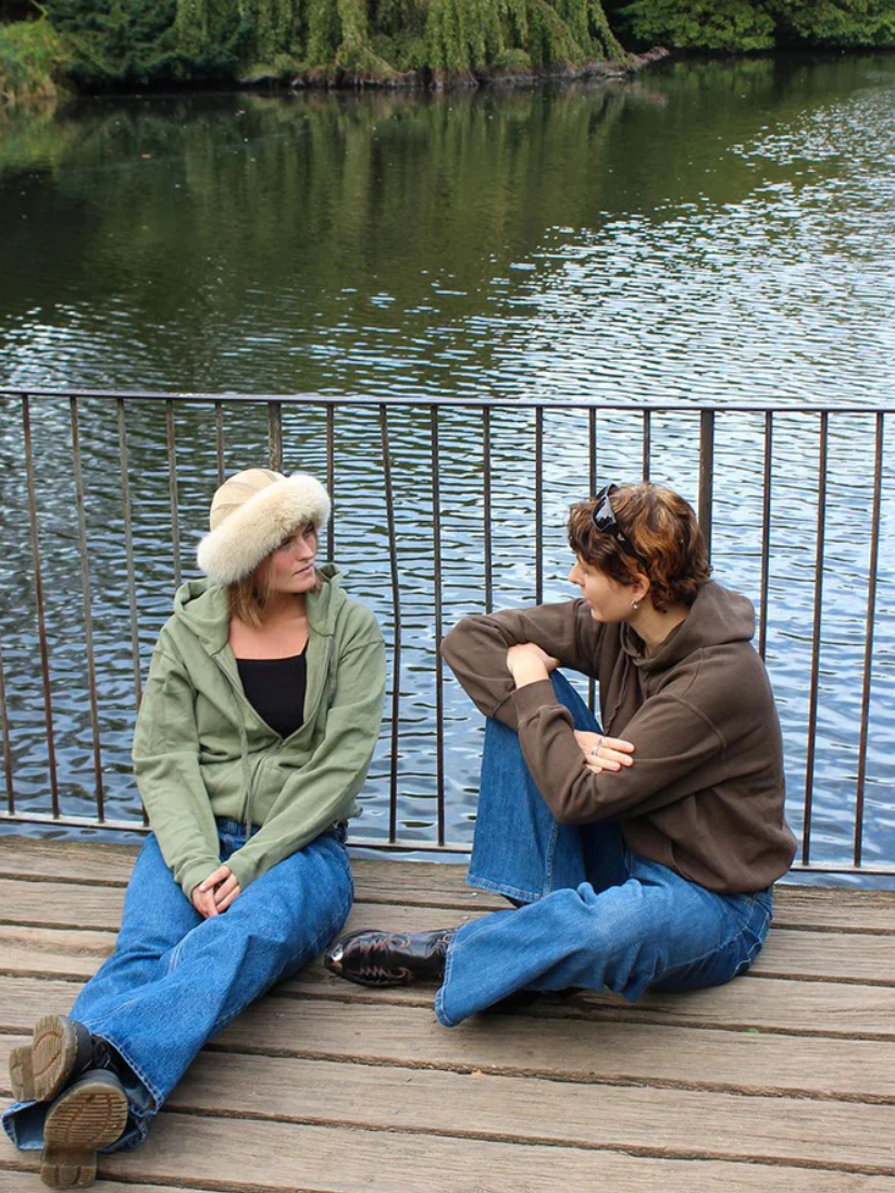 Casual Zip Up Hoodie With Adjustable Hood Green